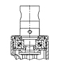 TENTE INTEGRAL Series 4.92 Inch (in) Wheel Diameter Hospital Bed Swivel Caster (2040UAP125R05-32) - 2