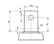 TENTE INTEGRAL Series 4.92 Inch (in) Wheel Diameter Hospital Bed Swivel Caster (2040UAP125R05-32) - 3