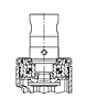 TENTE 1940 Series 1.77 Inch (in) Bolt Length Care Bed Swivel Caster (1940PJP100R05-32) - 2