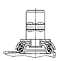 TENTE 2470 Series 3.94 Inch (in) Wheel Diameter Institutional Steel Swivel Caster (2470PIO100R05-28) - 2