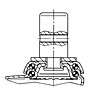 TENTE 2470 Series 3.94 Inch (in) Wheel Diameter Care Bed Swivel Caster(2470PIP100R05-32)-2