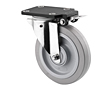 TENTE 8470 Series 160 Millimeter (mm) Wheel Diameter Stainless Steel Swivel Caster with Central and Total Lock (8476UFX160P67)