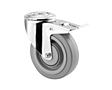 TENTE 8470 Series 3.94 Inch (in) Wheel Diameter Stainless Steel Swivel Caster with Total Lock (8477UFX100P30-11)